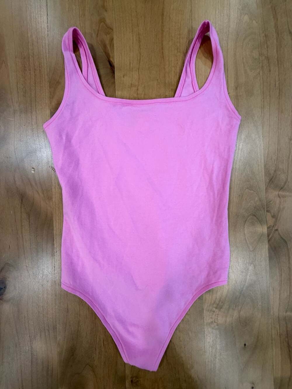 Pink Victoria's Secret Square Neck Bodysuit Pink Size L
